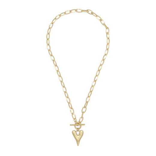 Chunky heart pendant necklace